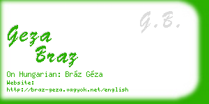 geza braz business card