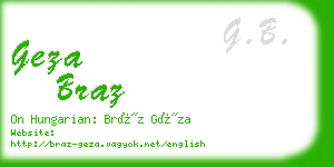 geza braz business card